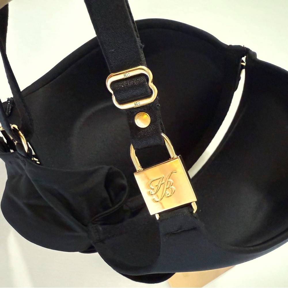 HONEY BIRDETTE BLACK SATIN EVERYDAY SMOOTH PUSH-UP BALCONETTE BRA - Picture 4 of 6